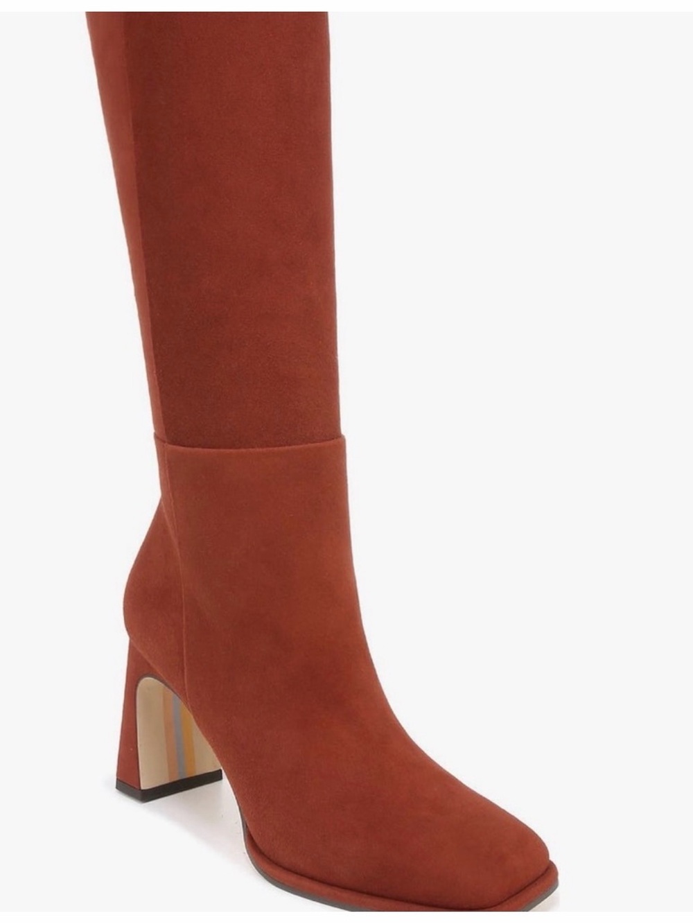 Sam Edelman Over-the-Knee Suede Boot in Rust Brown